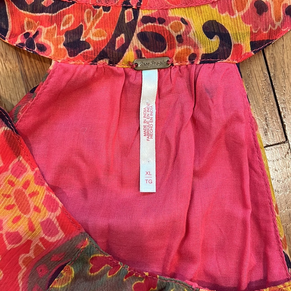 Free People Red Multi-Color Top - Picture 7 of 9